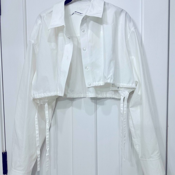 Alexander Wang Drawstring Cropped Shirt - Picture 5 of 11